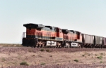 BNSF 1032 pushes